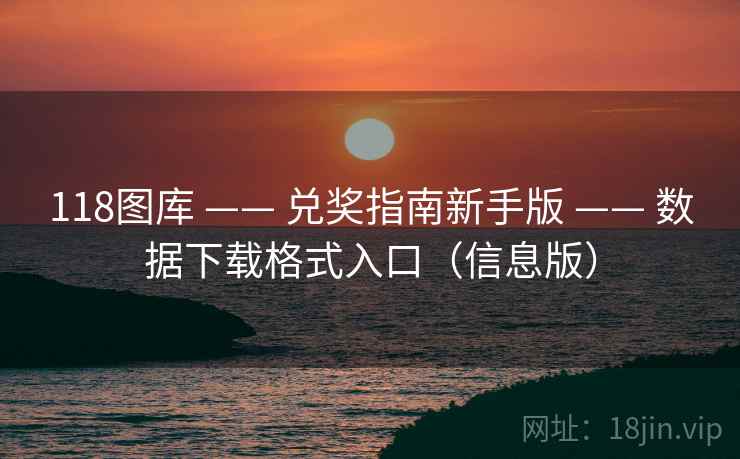 118图库 —— 兑奖指南新手版 —— 数据下载格式入口（信息版）